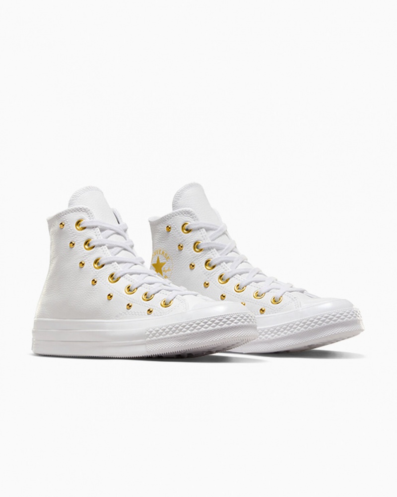 Converse Chuck 70 Star Studded Fehér Fehér Arany | 502KEDHYB