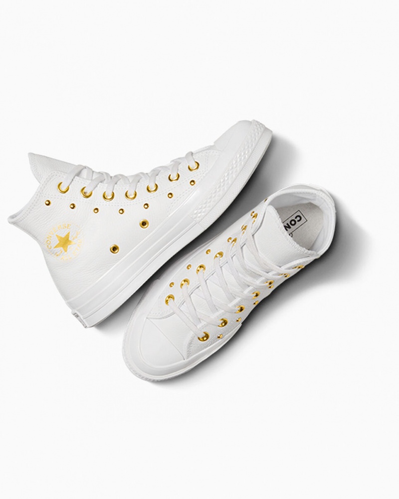 Converse Chuck 70 Star Studded Fehér Fehér Arany | 502KEDHYB