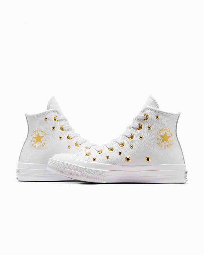 Converse Chuck 70 Star Studded Fehér Fehér Arany | 502KEDHYB