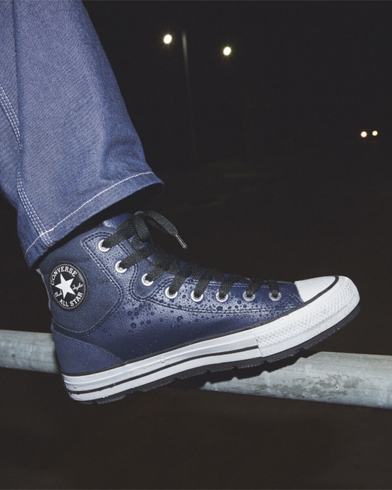 Converse Chuck Taylor All Star Berkshire Boot Obszidián Fekete Fehér | 438ABTDRG