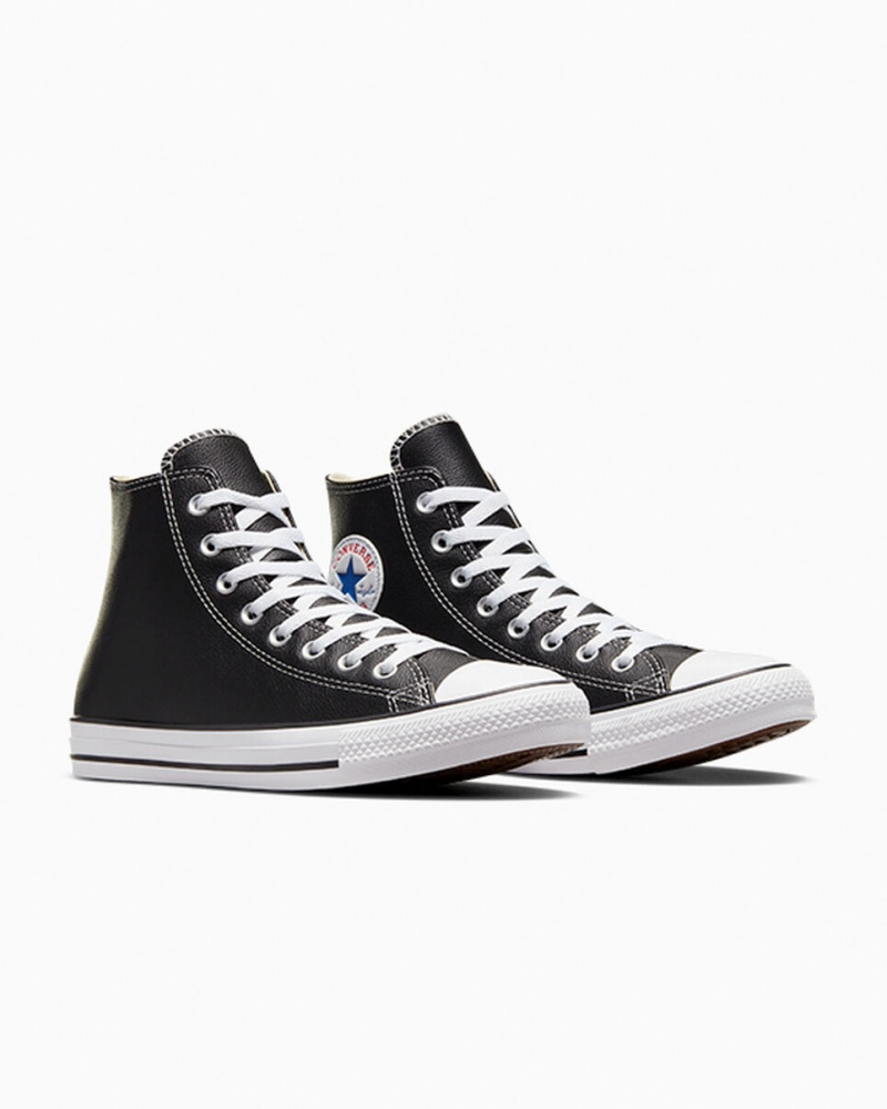 Converse Chuck Taylor All Star Bőr Fekete | 275PAWVMD