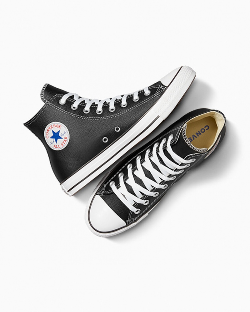 Converse Chuck Taylor All Star Bőr Fekete | 275PAWVMD