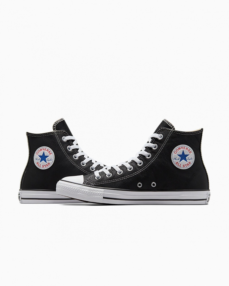 Converse Chuck Taylor All Star Bőr Fekete | 275PAWVMD