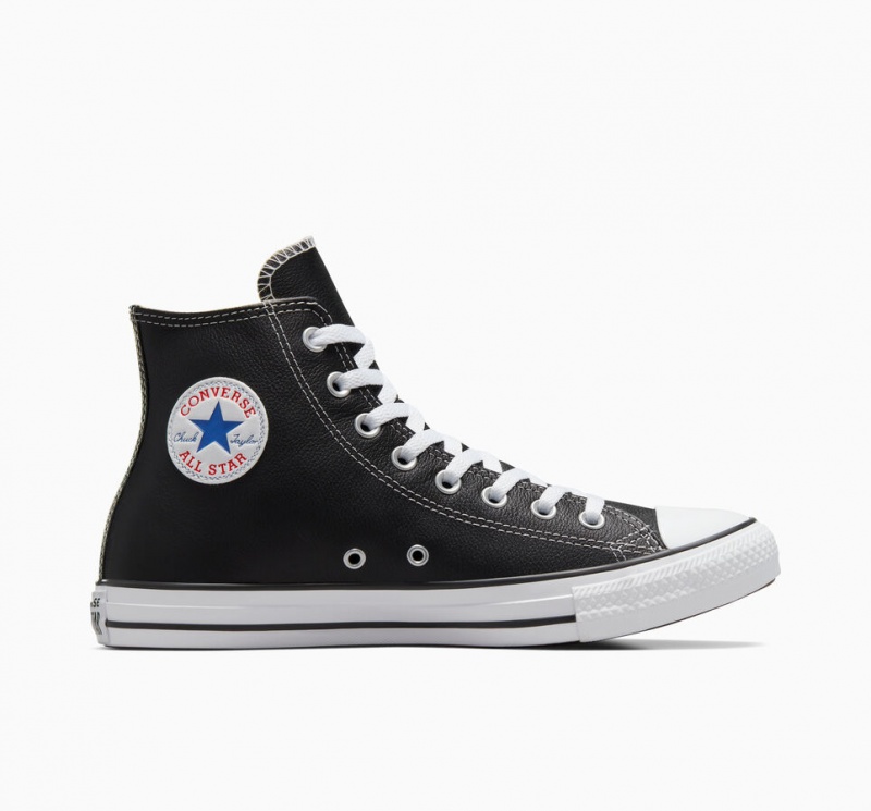 Converse Chuck Taylor All Star Bőr Fekete | 275PAWVMD