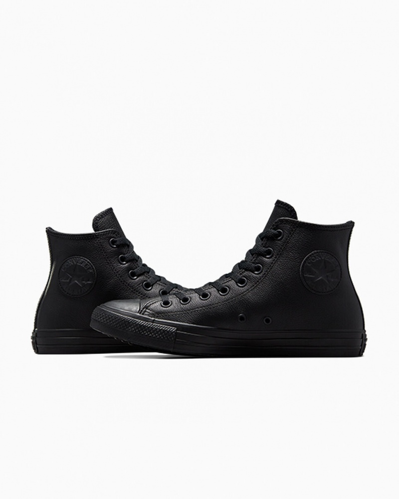 Converse Chuck Taylor All Star Bőr Fekete | 537BGNKOJ