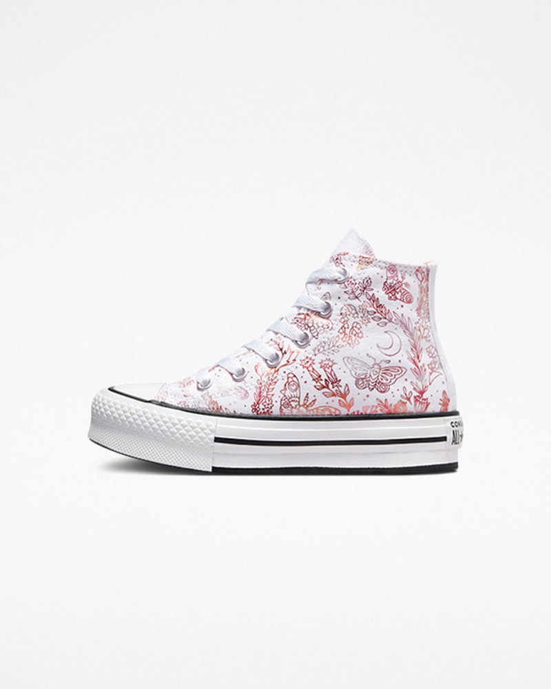 Converse Chuck Taylor All Star EVA Lift Platform Butterfly Shine Fehér Rózsaszín Fekete | 253MCYPFW