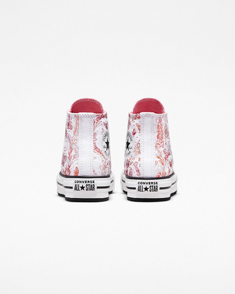 Converse Chuck Taylor All Star EVA Lift Platform Butterfly Shine Fehér Rózsaszín Fekete | 253MCYPFW