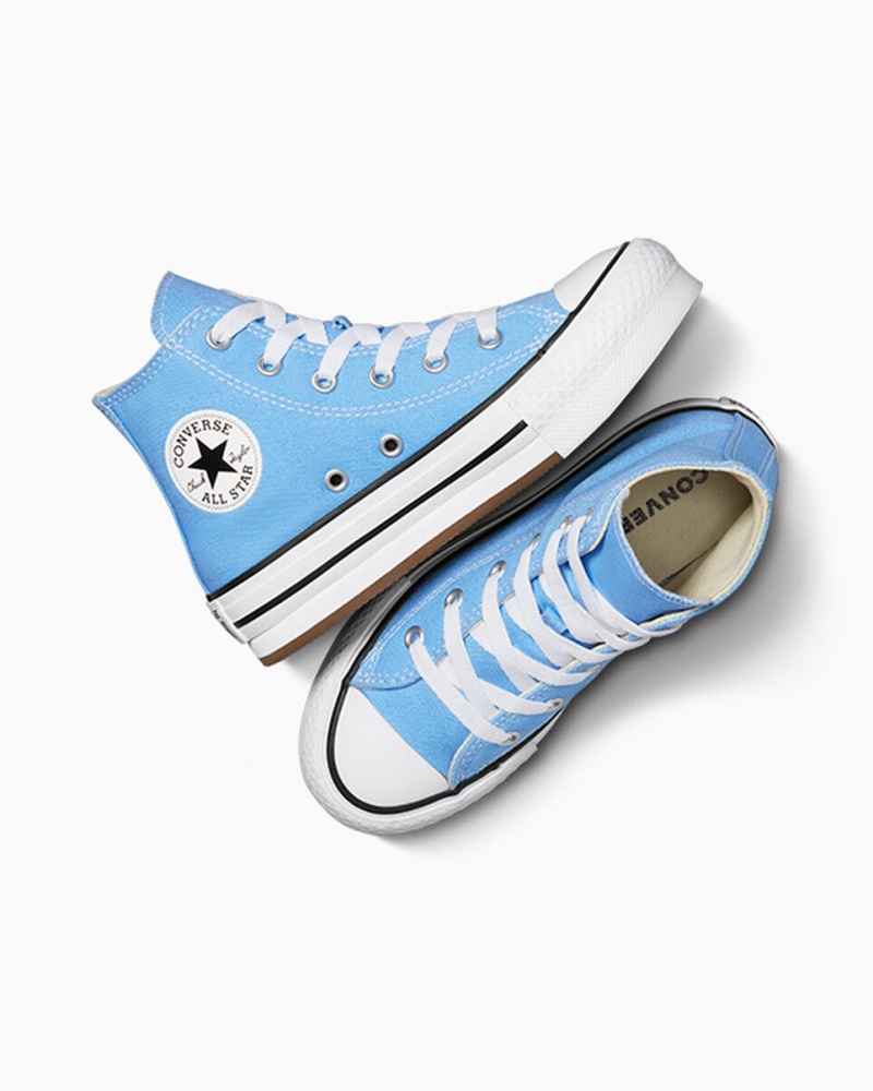 Converse Chuck Taylor All Star EVA Lift Platform Seasonal Color Kék Fehér Fekete | 071OUCBHA