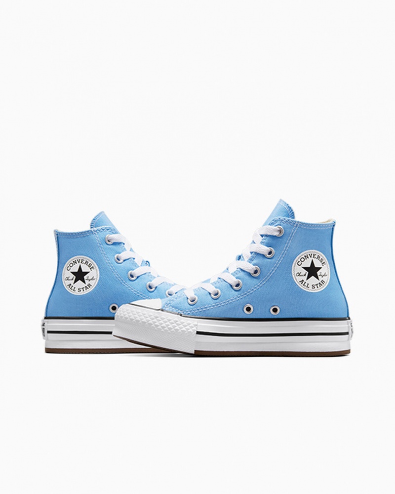 Converse Chuck Taylor All Star EVA Lift Platform Seasonal Color Kék Fehér Fekete | 071OUCBHA