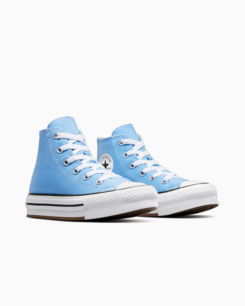 Converse Chuck Taylor All Star EVA Lift Platform Seasonal Color Kék Fehér Fekete | 584PJCGUX