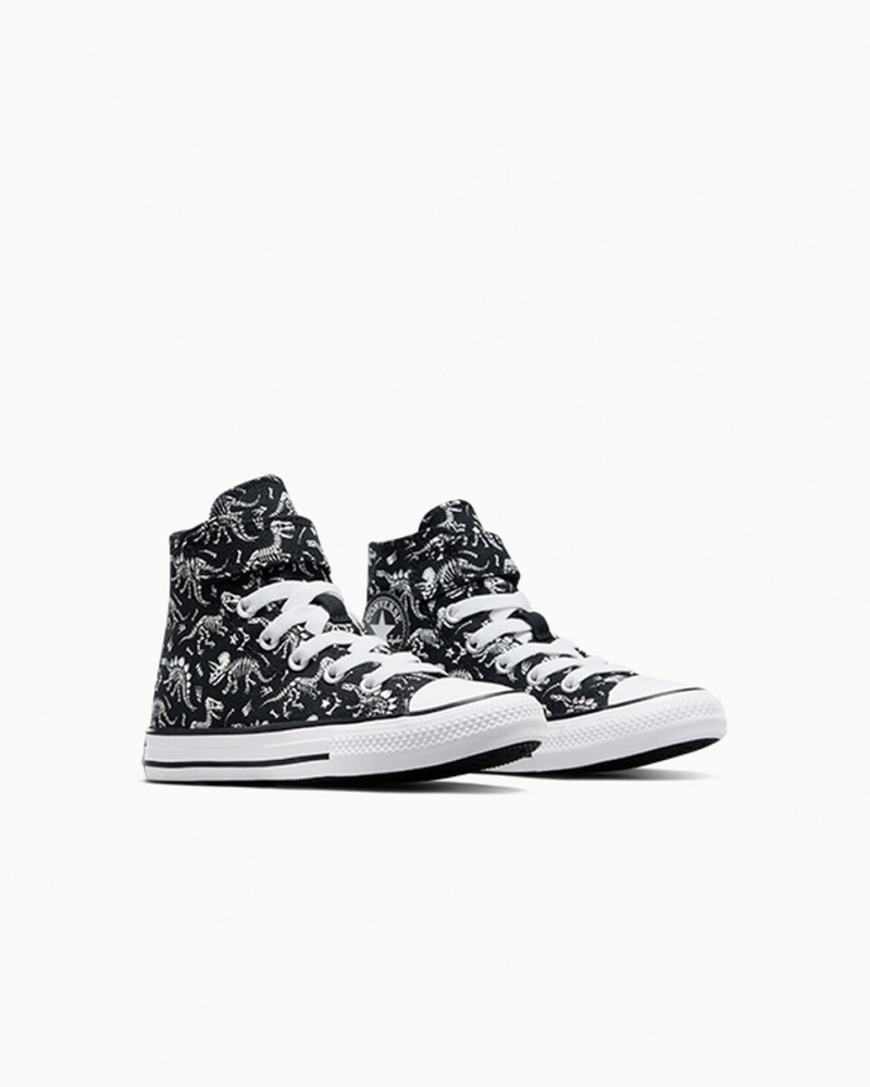 Converse Chuck Taylor All Star Easy-On Dinos Fekete Fehér Fehér | 570QPHXCK