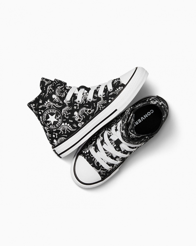 Converse Chuck Taylor All Star Easy-On Dinos Fekete Fehér Fehér | 570QPHXCK