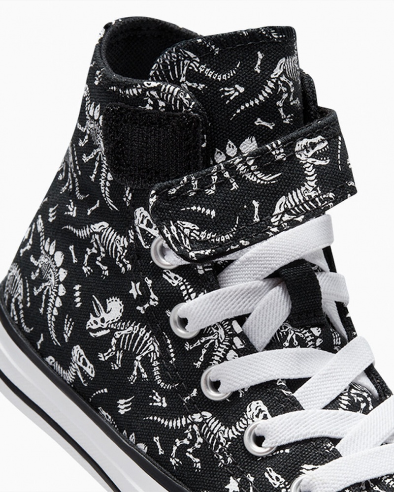 Converse Chuck Taylor All Star Easy-On Dinos Fekete Fehér Fehér | 570QPHXCK