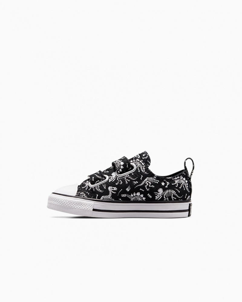 Converse Chuck Taylor All Star Easy-On Dinos Fekete Fehér Fehér | 261YZIMDB