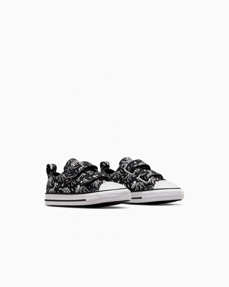 Converse Chuck Taylor All Star Easy-On Dinos Fekete Fehér Fehér | 261YZIMDB