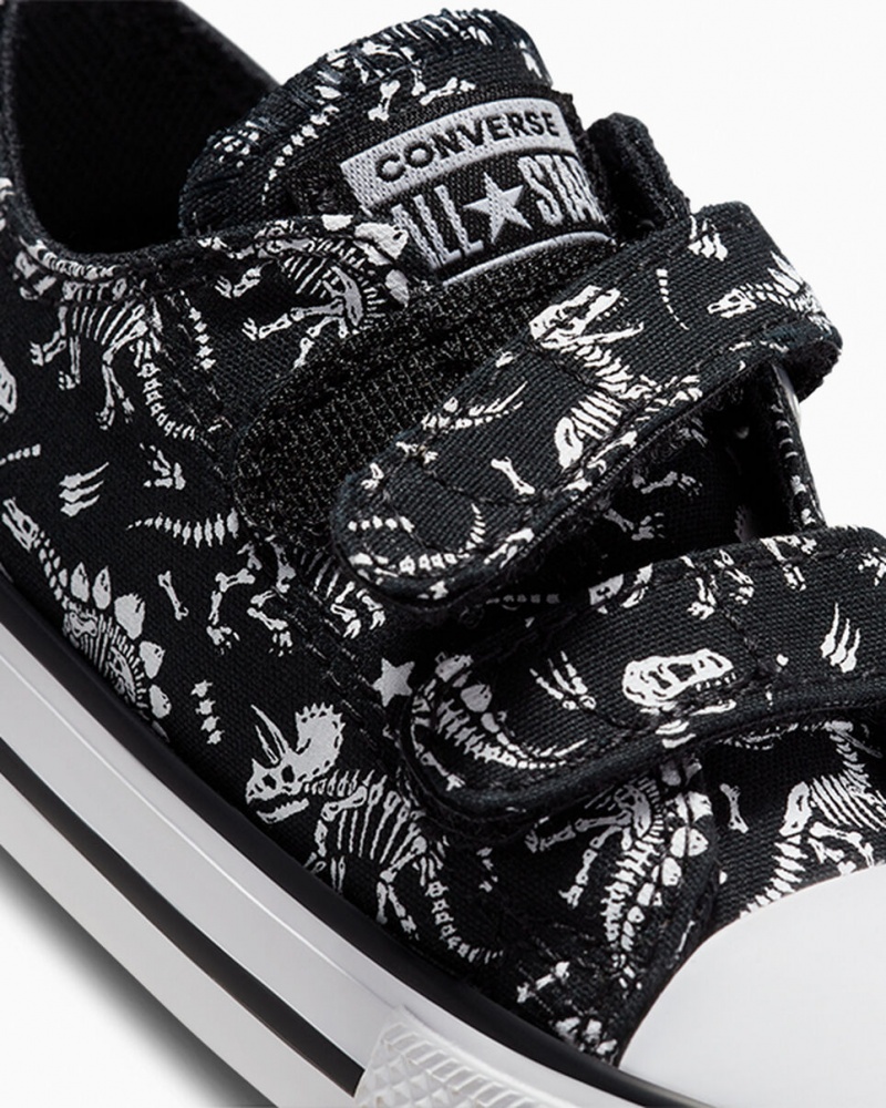 Converse Chuck Taylor All Star Easy-On Dinos Fekete Fehér Fehér | 261YZIMDB