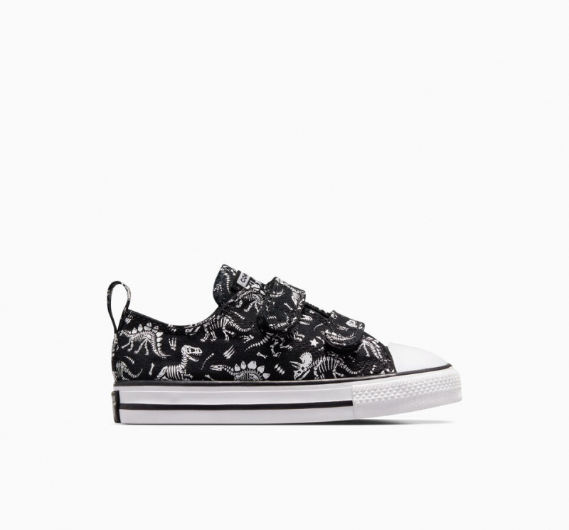 Converse Chuck Taylor All Star Easy-On Dinos Fekete Fehér Fehér | 261YZIMDB