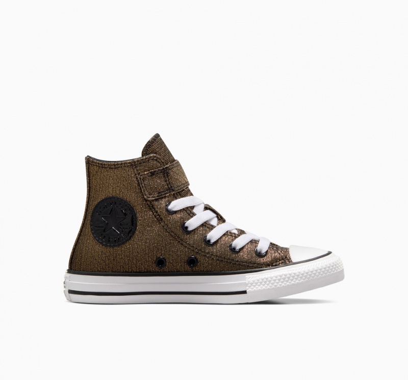 Converse Chuck Taylor All Star Easy On Sparkle Fekete Arany Fehér | 628HUDNBZ