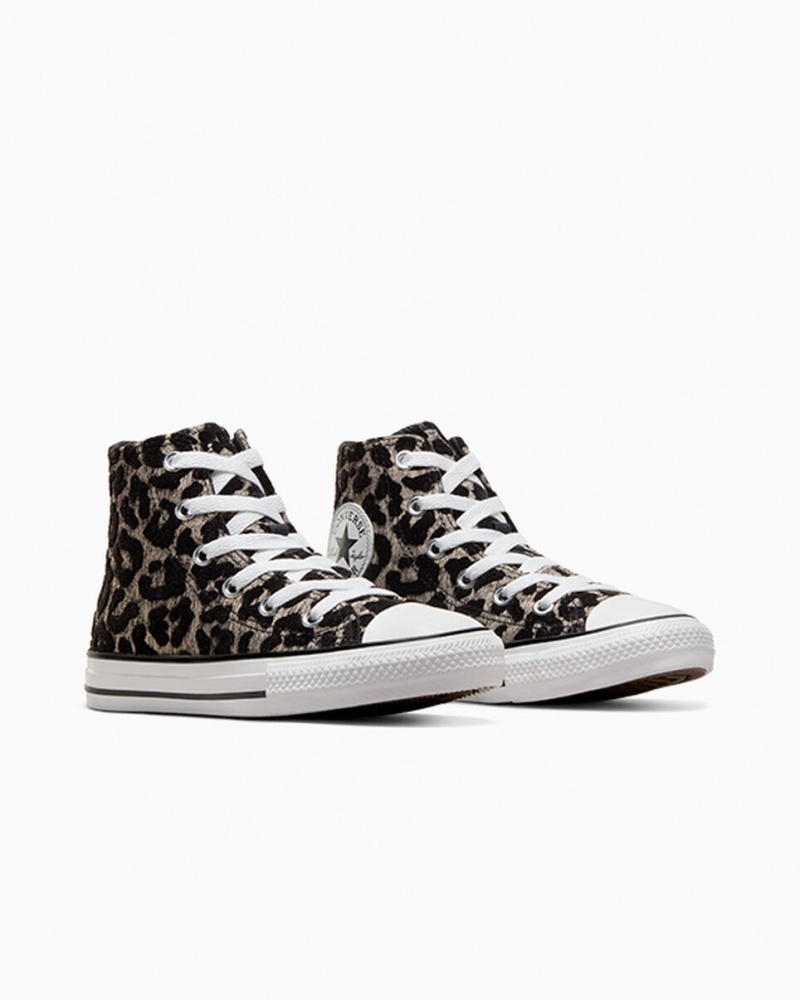 Converse Chuck Taylor All Star Leopard Világos Fekete Fehér | 159BAWZYR