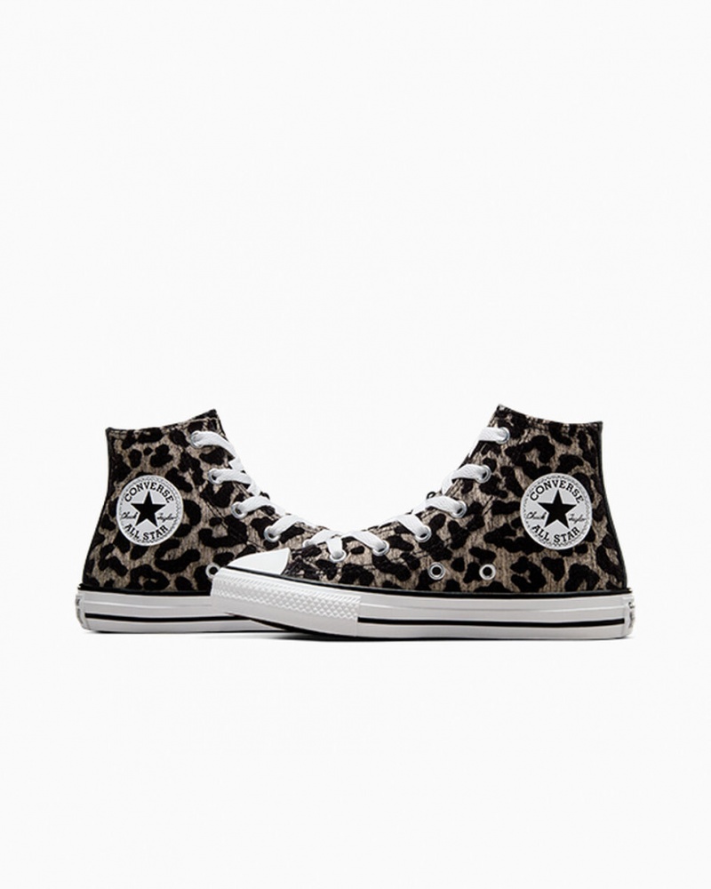 Converse Chuck Taylor All Star Leopard Világos Fekete Fehér | 159BAWZYR