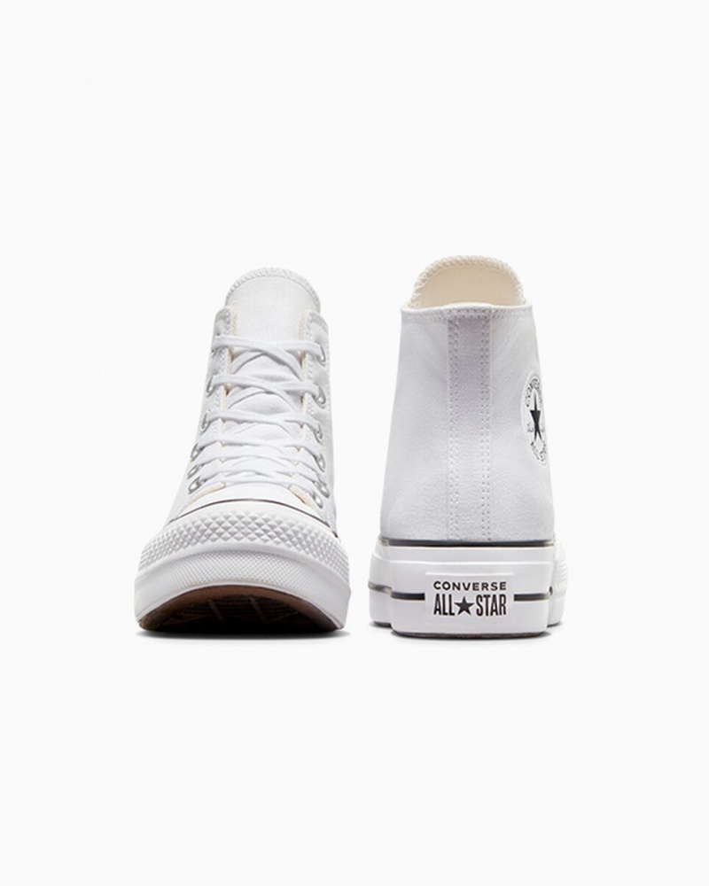 Converse Chuck Taylor All Star Lift Platform Fehér Fekete Fehér | 098PAWXBF