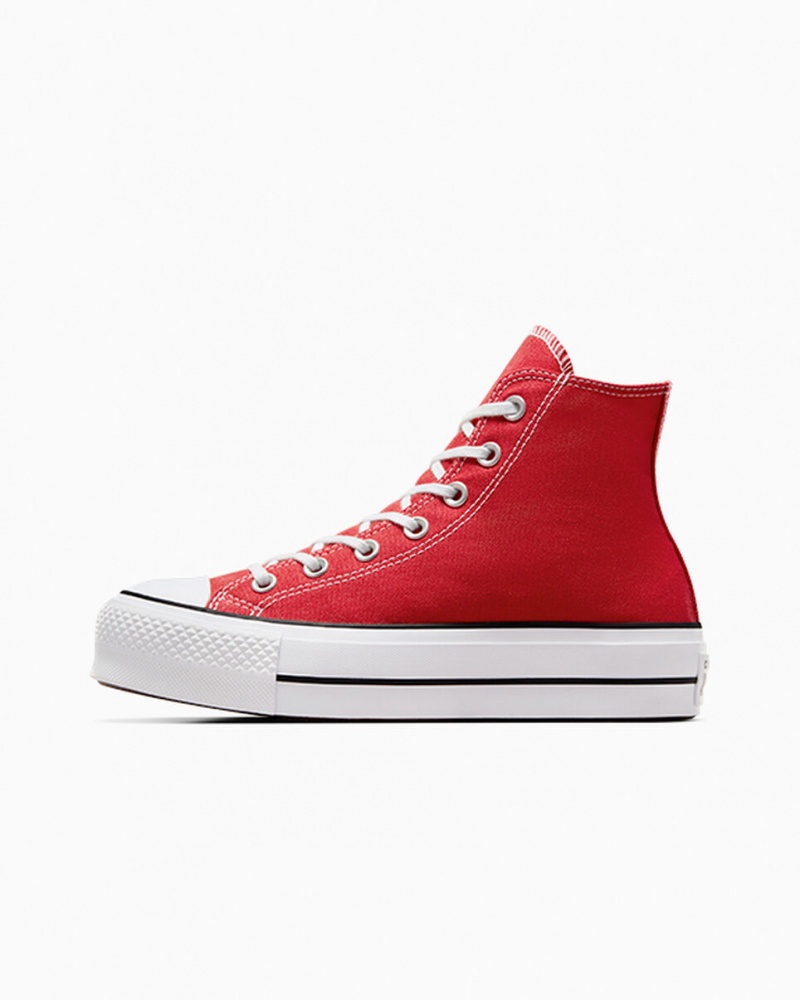 Converse Chuck Taylor All Star Lift Platform Piros Fehér Fekete | 905YQTGEF