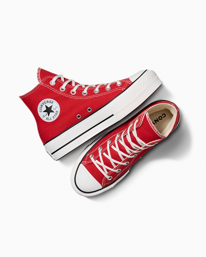 Converse Chuck Taylor All Star Lift Platform Piros Fehér Fekete | 905YQTGEF