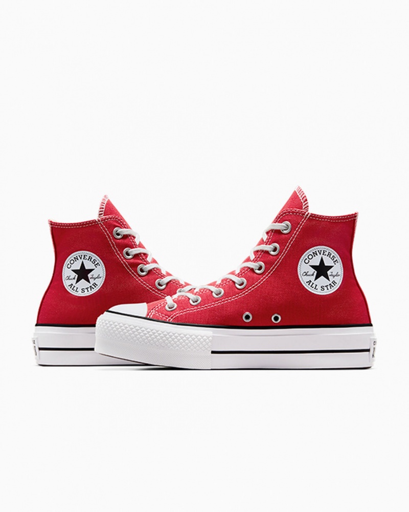 Converse Chuck Taylor All Star Lift Platform Piros Fehér Fekete | 905YQTGEF