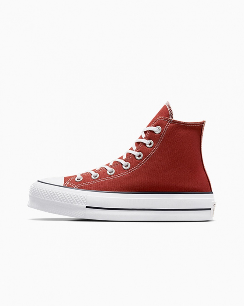 Converse Chuck Taylor All Star Lift Platform Piros Fehér Fekete | 054FOAINW