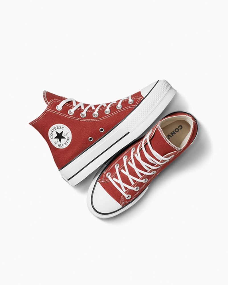 Converse Chuck Taylor All Star Lift Platform Piros Fehér Fekete | 054FOAINW