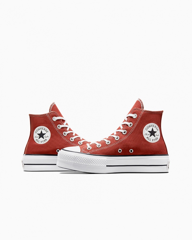 Converse Chuck Taylor All Star Lift Platform Piros Fehér Fekete | 054FOAINW