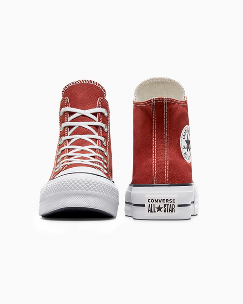 Converse Chuck Taylor All Star Lift Platform Piros Fehér Fekete | 054FOAINW