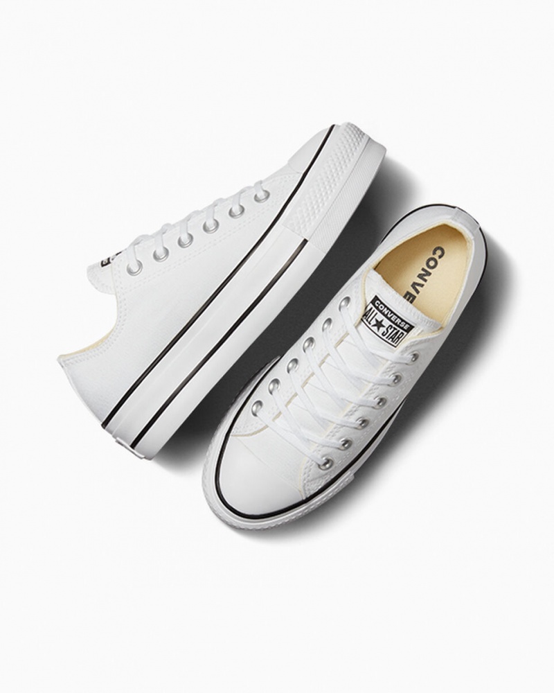 Converse Chuck Taylor All Star Lift Platform Fehér Fekete Fehér | 724NALOJH