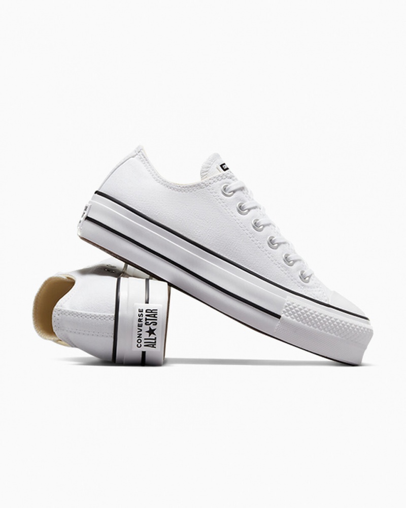 Converse Chuck Taylor All Star Lift Platform Fehér Fekete Fehér | 724NALOJH