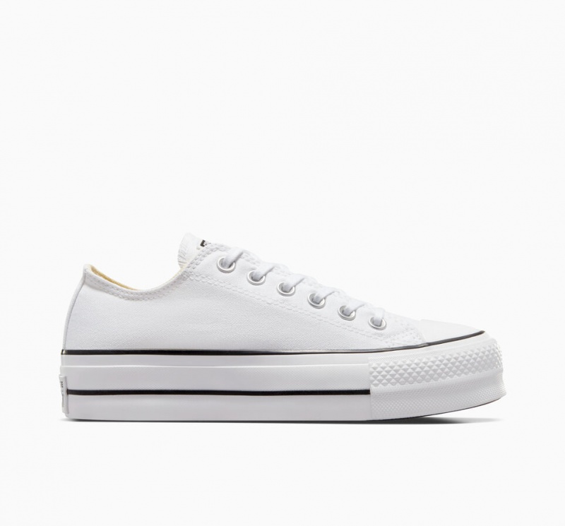 Converse Chuck Taylor All Star Lift Platform Fehér Fekete Fehér | 724NALOJH