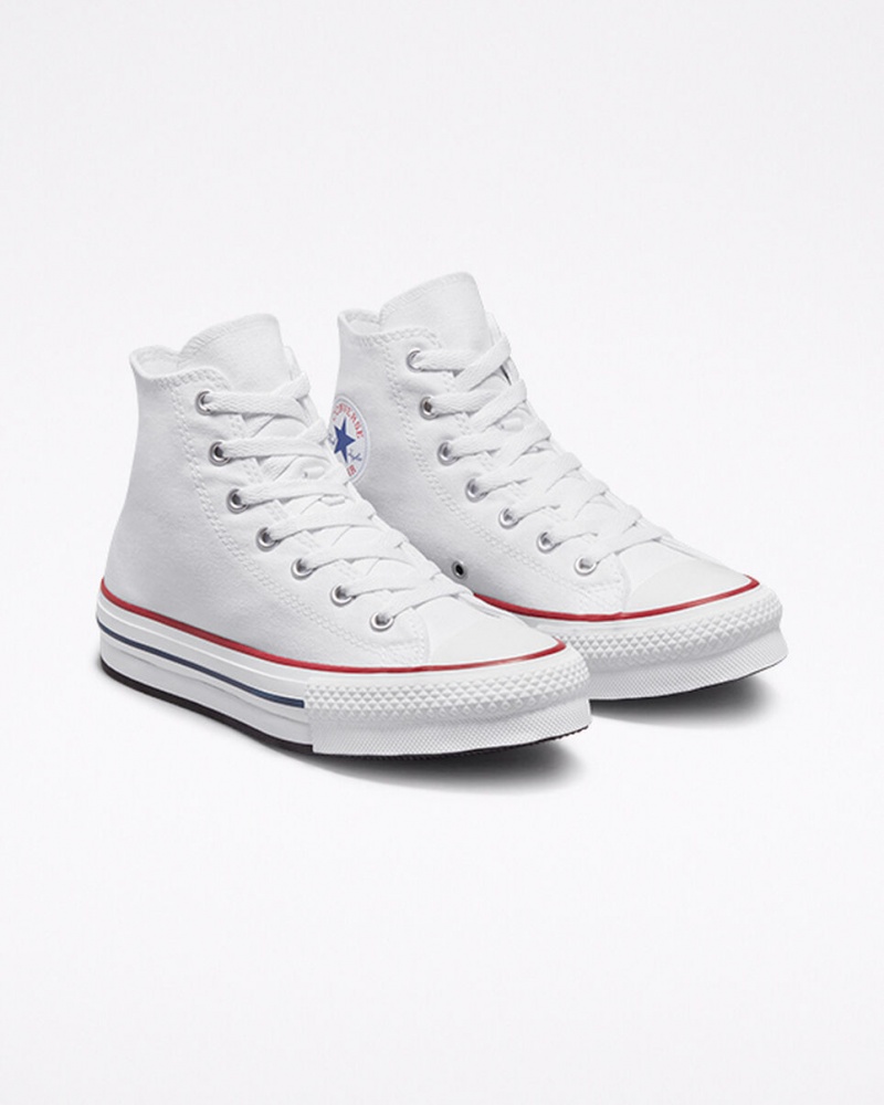 Converse Chuck Taylor All Star Lift Platform Fehér Sötétkék | 985LYFSDN