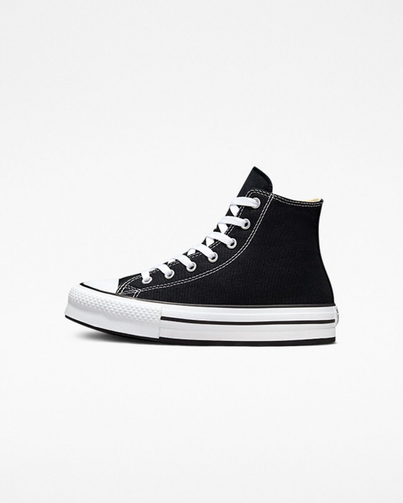 Converse Chuck Taylor All Star Lift Platform Fekete Fehér Fekete | 984NAYBHQ