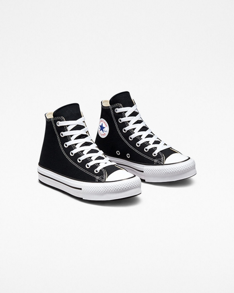 Converse Chuck Taylor All Star Lift Platform Fekete Fehér Fekete | 984NAYBHQ