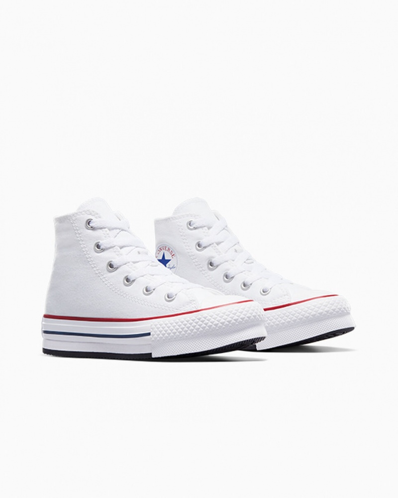 Converse Chuck Taylor All Star Lift Platform Fehér Sötétkék | 981CPDIJB