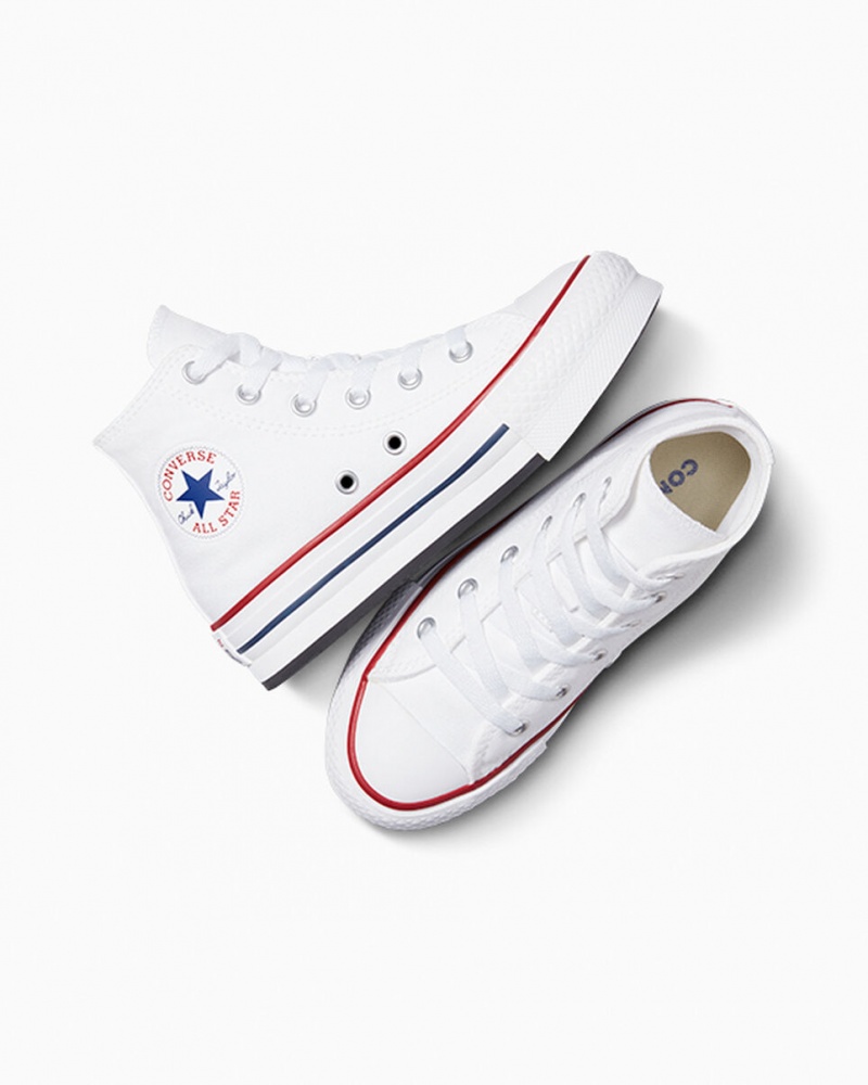 Converse Chuck Taylor All Star Lift Platform Fehér Sötétkék | 981CPDIJB