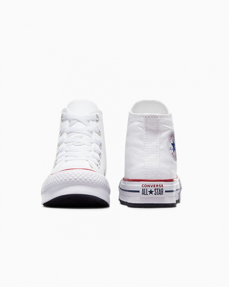 Converse Chuck Taylor All Star Lift Platform Fehér Sötétkék | 981CPDIJB