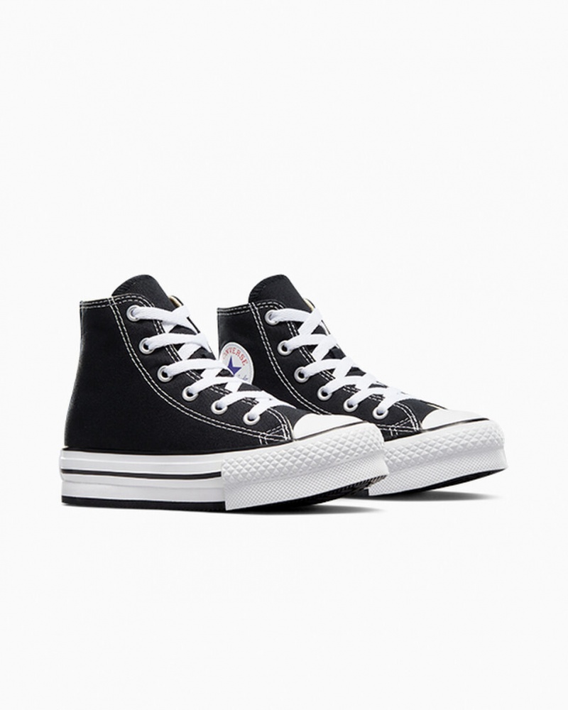 Converse Chuck Taylor All Star Lift Platform Fekete Fehér Fekete | 470ATUNWK