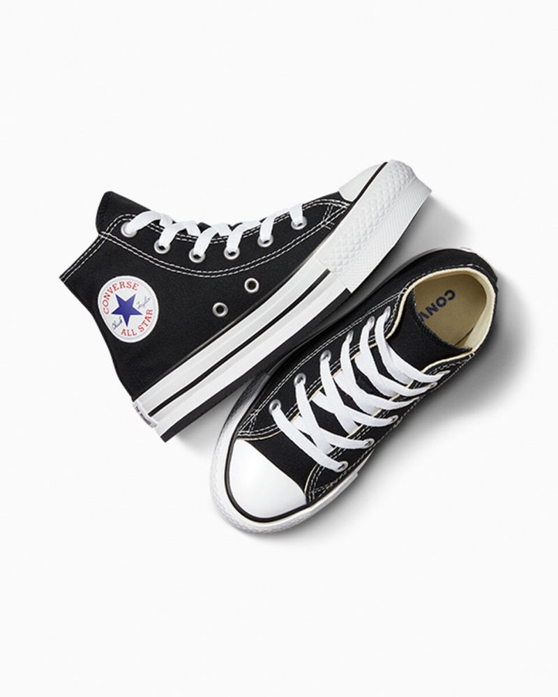 Converse Chuck Taylor All Star Lift Platform Fekete Fehér Fekete | 470ATUNWK