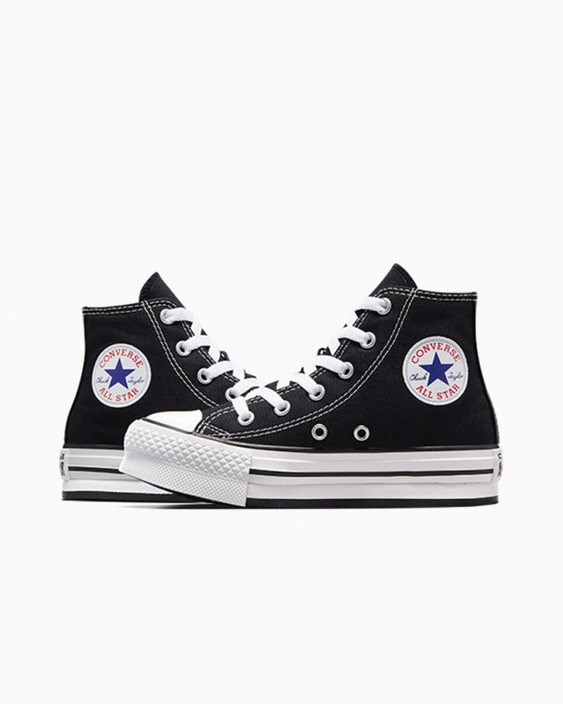 Converse Chuck Taylor All Star Lift Platform Fekete Fehér Fekete | 470ATUNWK