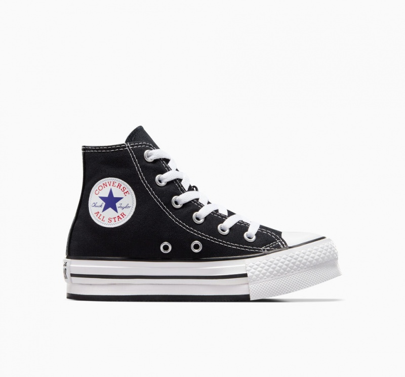 Converse Chuck Taylor All Star Lift Platform Fekete Fehér Fekete | 470ATUNWK