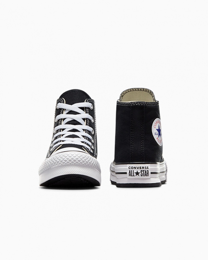 Converse Chuck Taylor All Star Lift Platform Fekete Fehér Fekete | 026VRLEDP