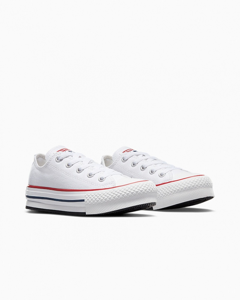 Converse Chuck Taylor All Star Lift Platform Fehér Sötétkék | 397PNYILQ