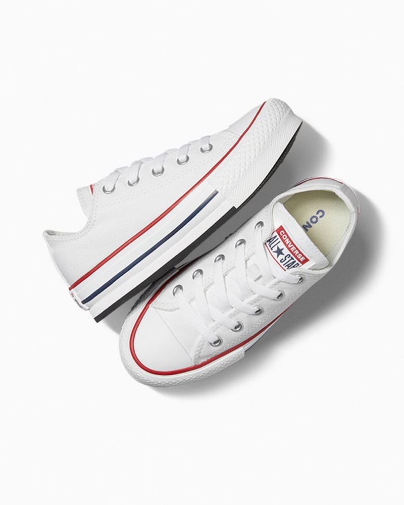 Converse Chuck Taylor All Star Lift Platform Fehér Sötétkék | 397PNYILQ