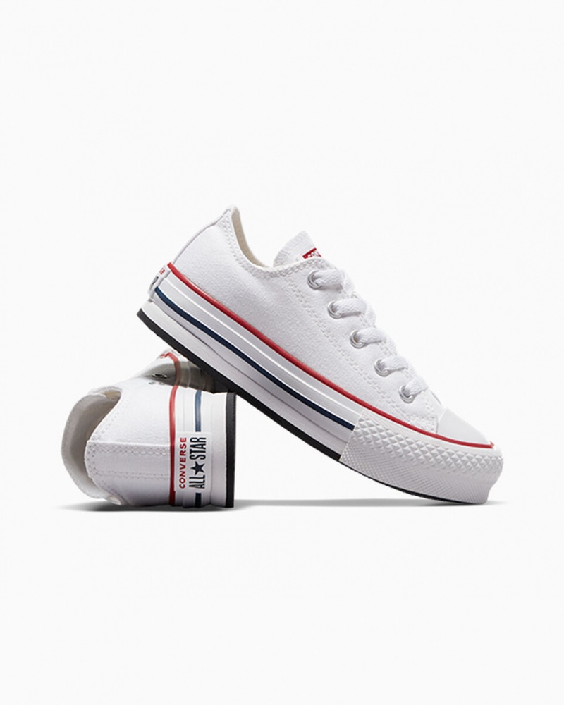 Converse Chuck Taylor All Star Lift Platform Fehér Sötétkék | 397PNYILQ