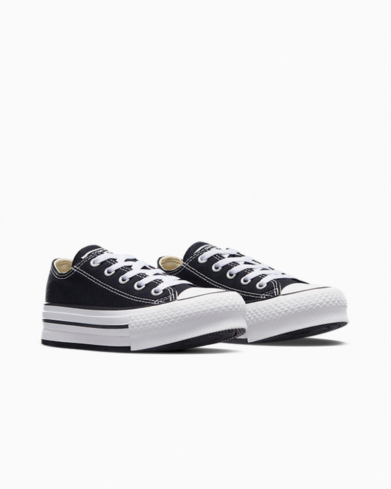 Converse Chuck Taylor All Star Lift Platform Fekete Fehér Fekete | 409ZBXKEL